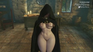 艾尔登法环女神梅琳娜惨遭粗暴插入，滚烫精液内射灌满！